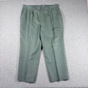 Vintage Smokey Joe's Hunter Green Dress‎ Pants 40X28 USA Swing Pleated Zoot Suit